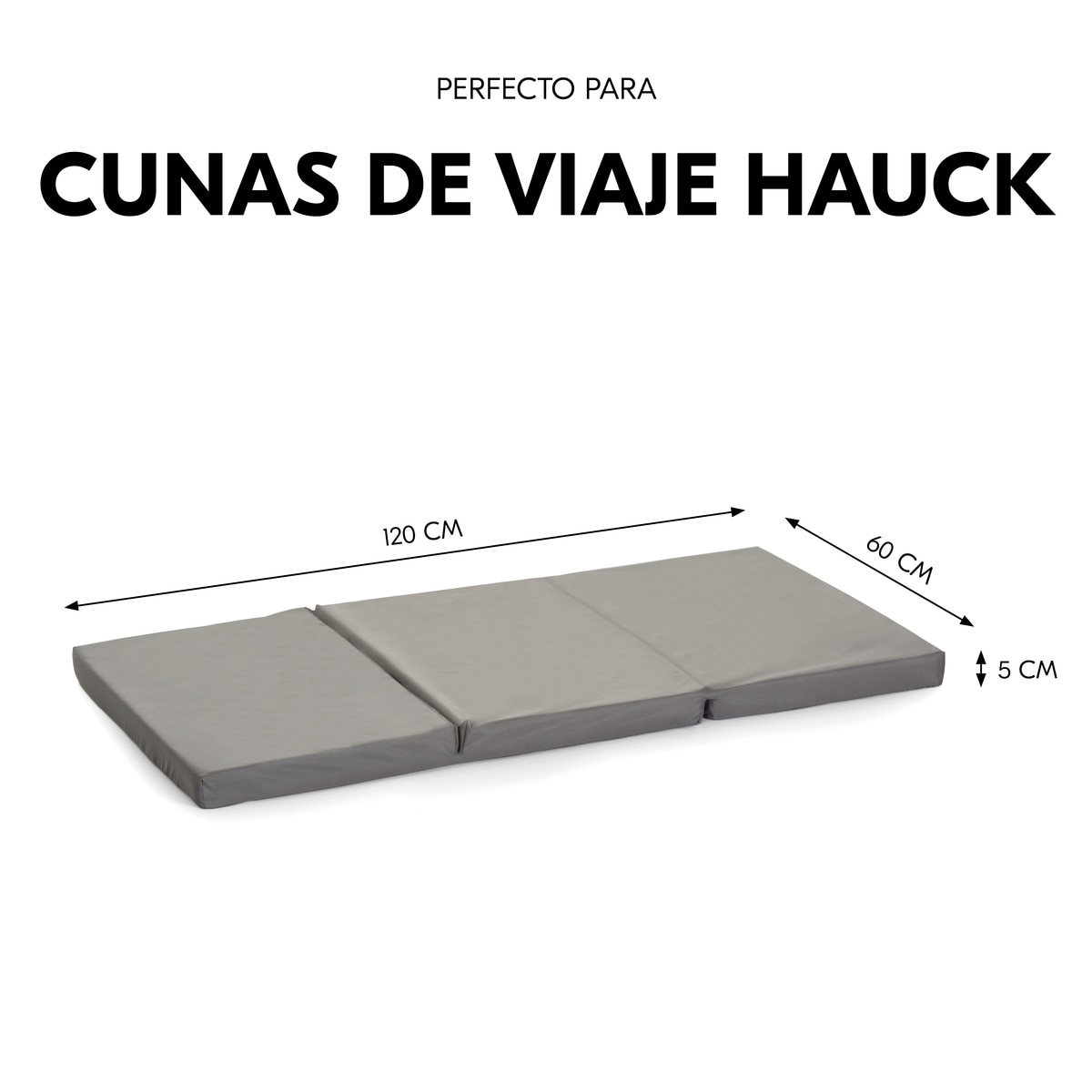 Colchon cuna de viaje Hauck - Azul marino Gris-3