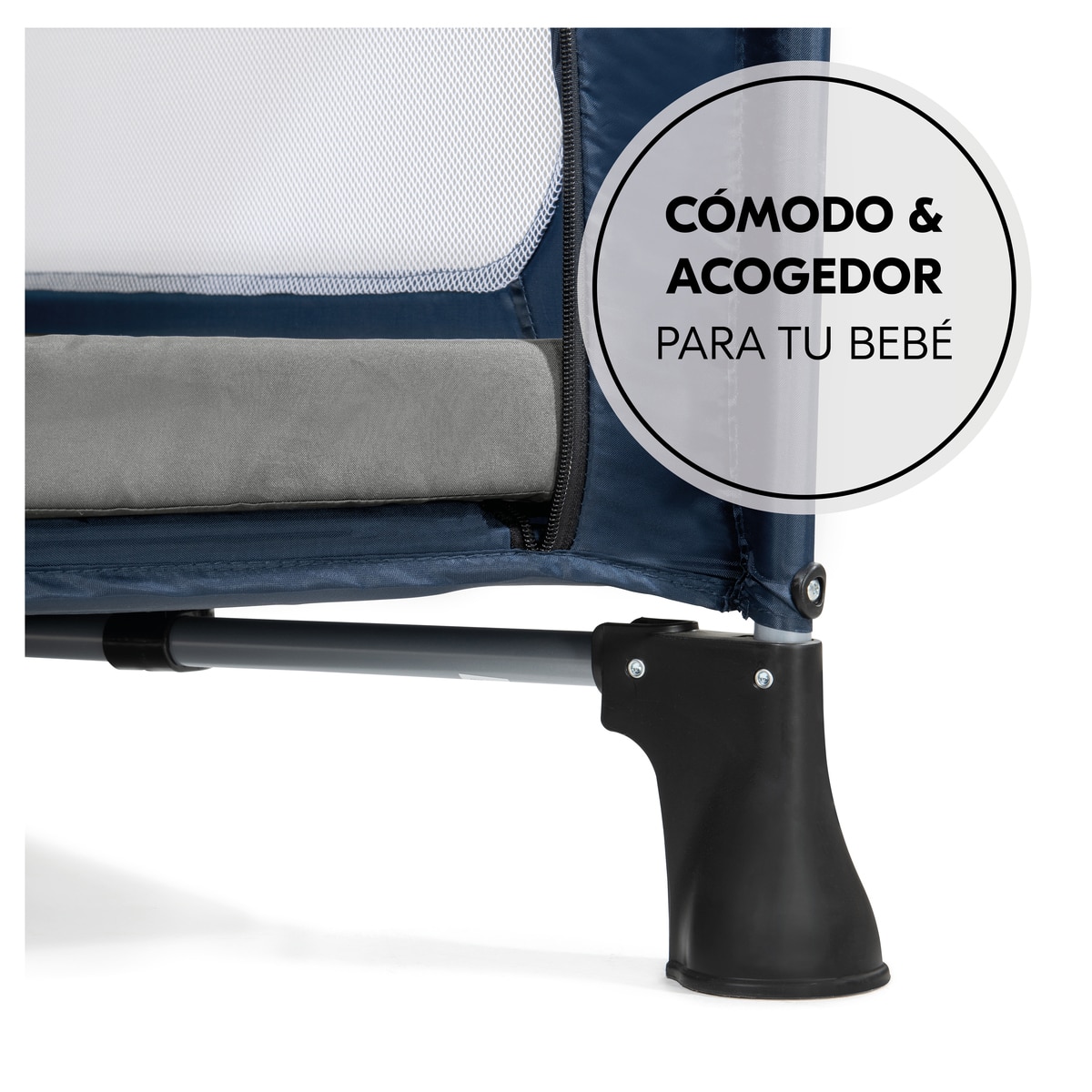 Colchon cuna de viaje Hauck - Azul marino Gris-6