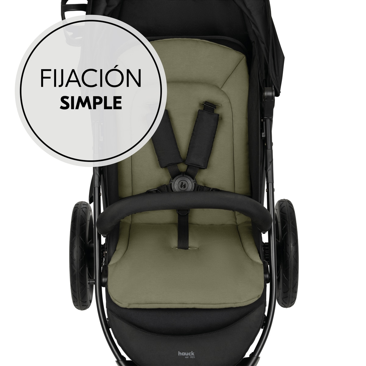 Colchoneta Universal para silla de paseo Hauck Pushchair Seat Liner Verde militar Verde militar-4