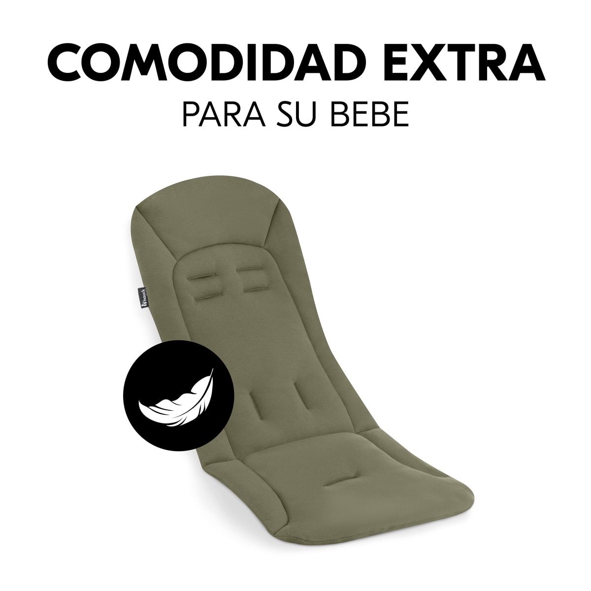 Colchoneta Universal para silla de paseo Hauck Pushchair Seat Liner Verde militar Verde militar-6