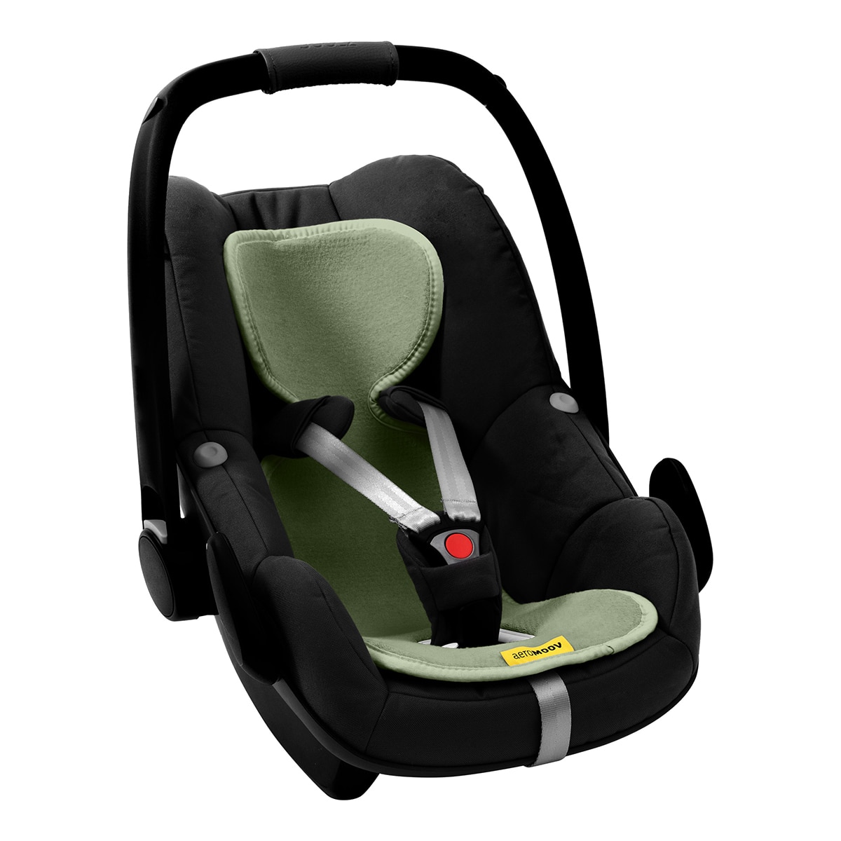 Colchoneta 3D para silla de coche Grupo 0 AeroMoov Verde oscuro Verde oscuro-4