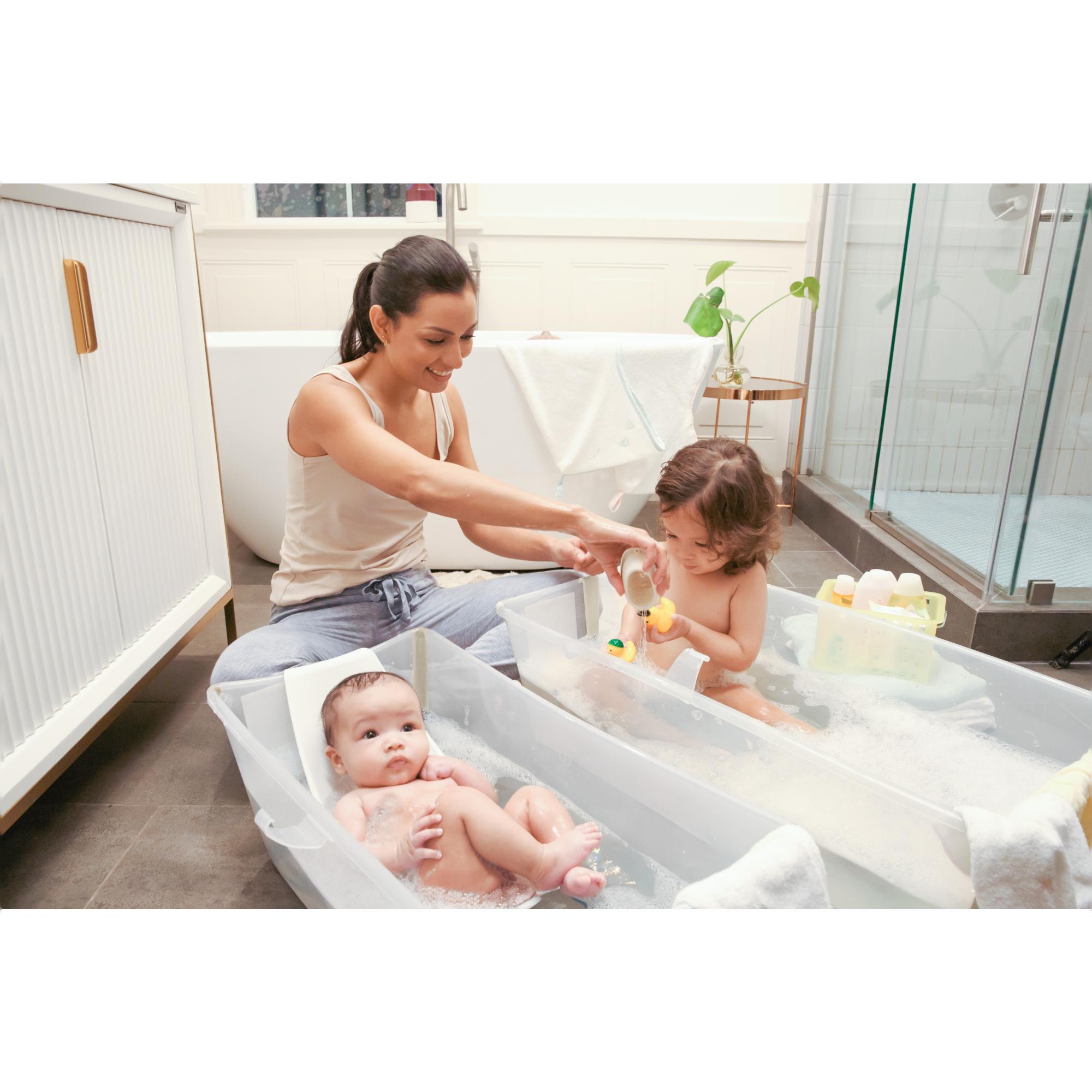 Bañera plegable Stokke ® Flexi Bath con tapón sensible al calor - Blanco Blanco-4