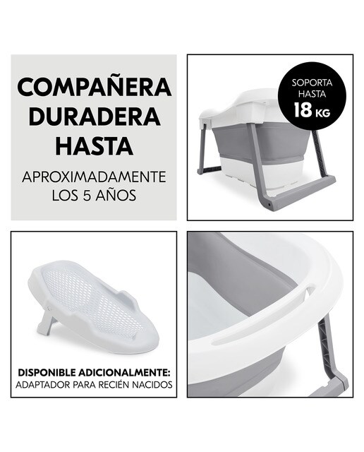Banheira Dobrável XL Wash N Fold L Cinzento-claro-5