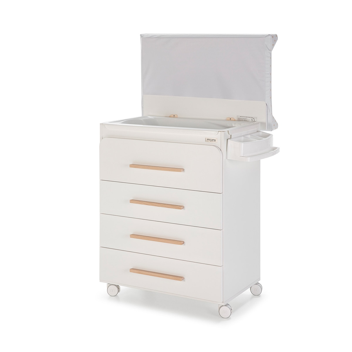 Cómoda com Banheira e Muda-fraldas (4 Gavetas) Trevi Branco-2