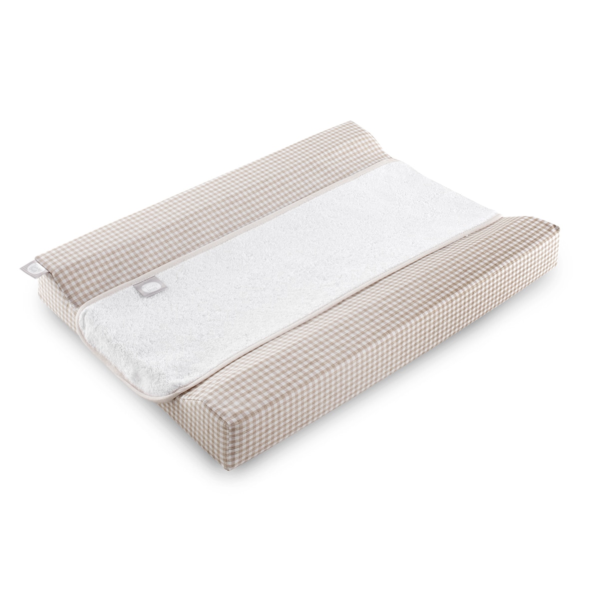 Colchón Cambiador Bebé Vichy 48 x 70 cm | Impermeable, Desenfundable, Ergonómico y Seguro - con Toalla de Rizo de Algodón de Funny Baby Multicolor Multicolor-1