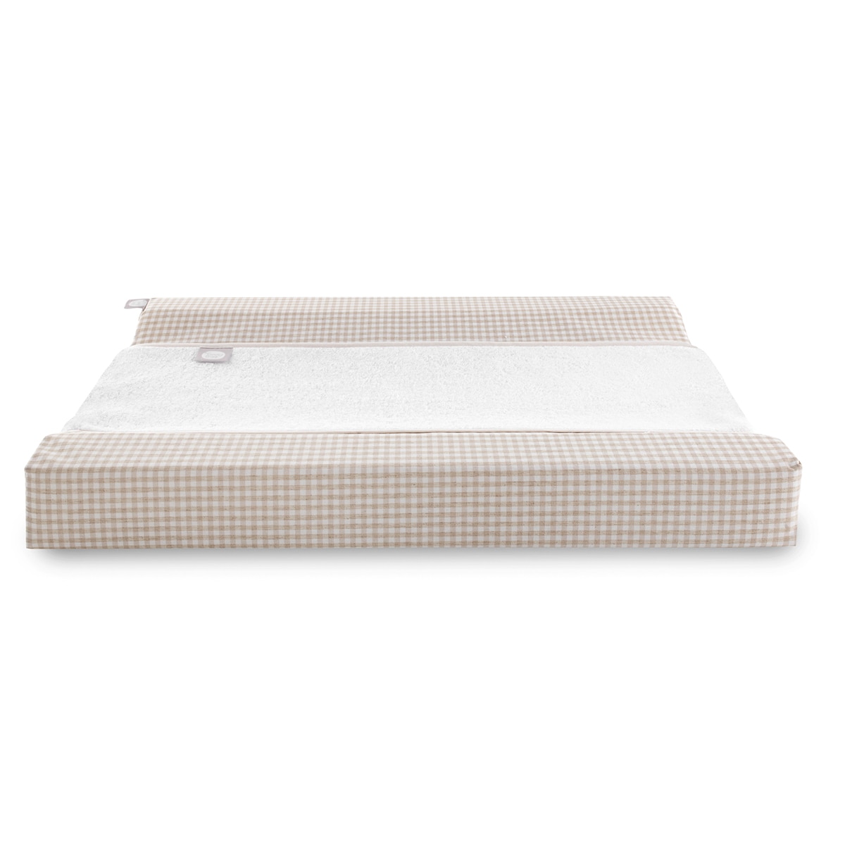 Colchón Cambiador Bebé Vichy 48 x 70 cm | Impermeable, Desenfundable, Ergonómico y Seguro - con Toalla de Rizo de Algodón de Funny Baby Multicolor Multicolor-2