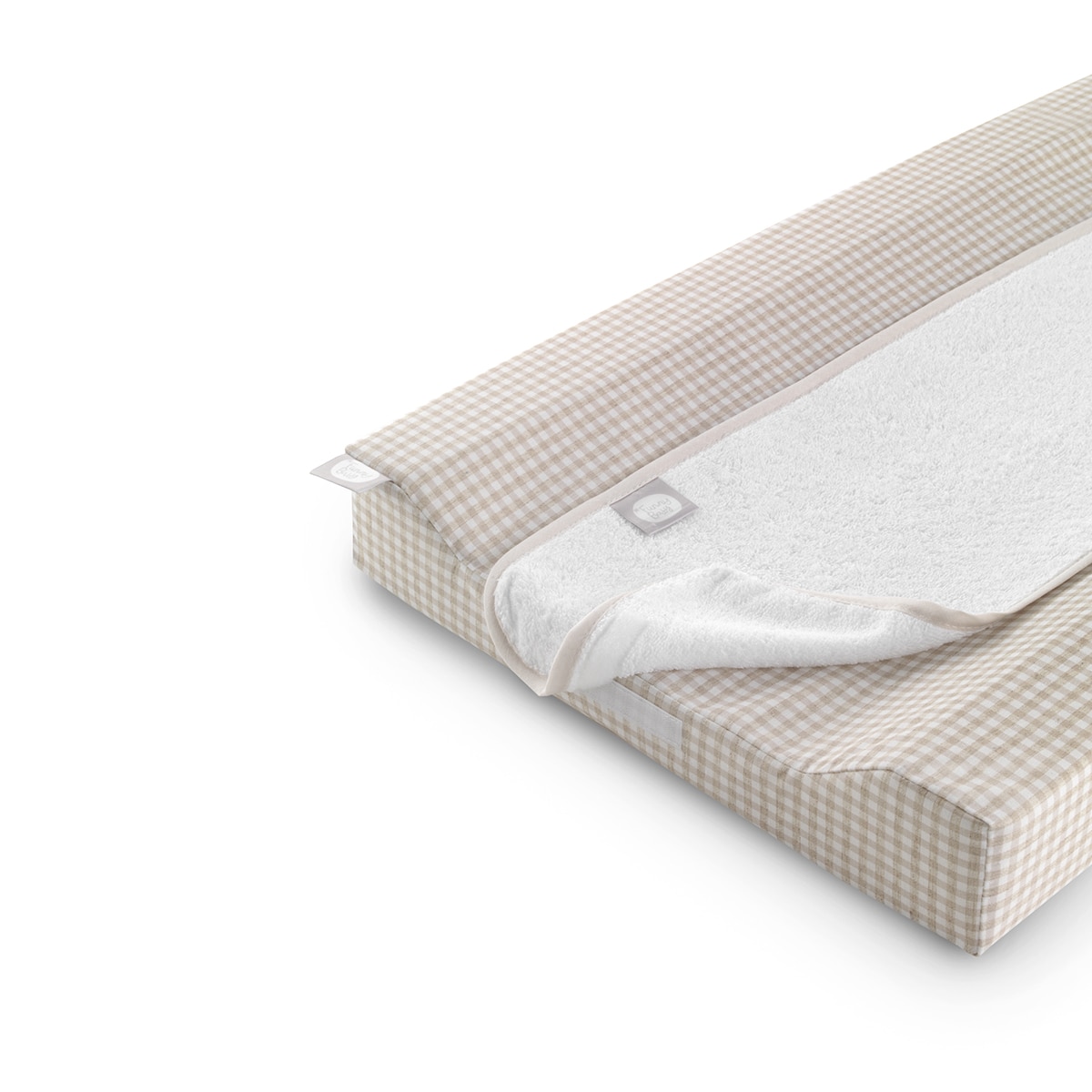 Colchón Cambiador Bebé Vichy 48 x 70 cm | Impermeable, Desenfundable, Ergonómico y Seguro - con Toalla de Rizo de Algodón de Funny Baby Multicolor Multicolor-3