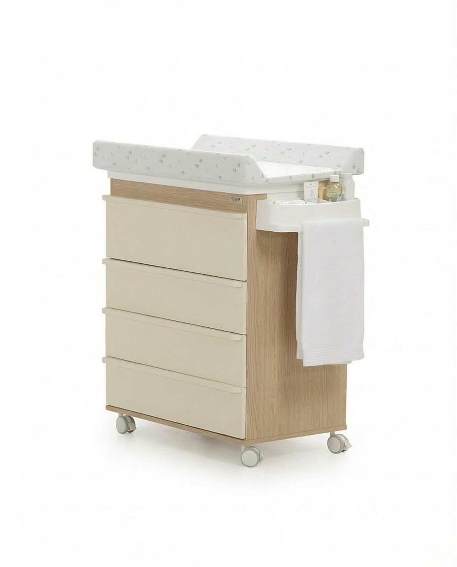 Imagem 0 de Cómoda com banheira e trocador (4 gavetas) Micuna Amaia