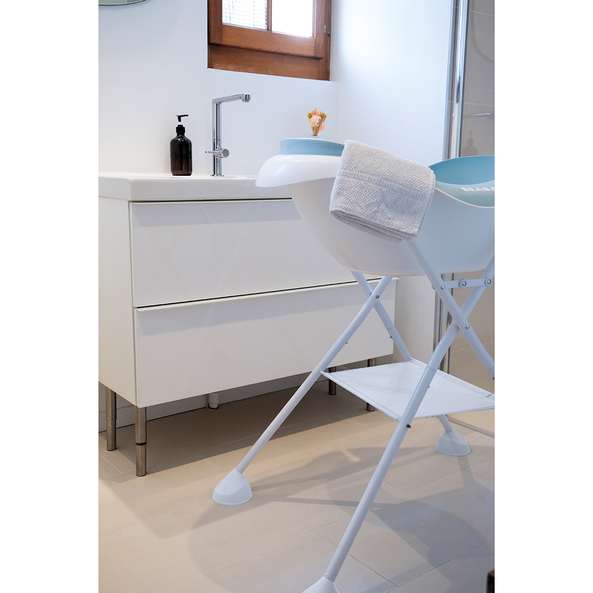 Suporte para Banheira e Muda-fraldas Béaba Camélé'O com Pernas Branco-2