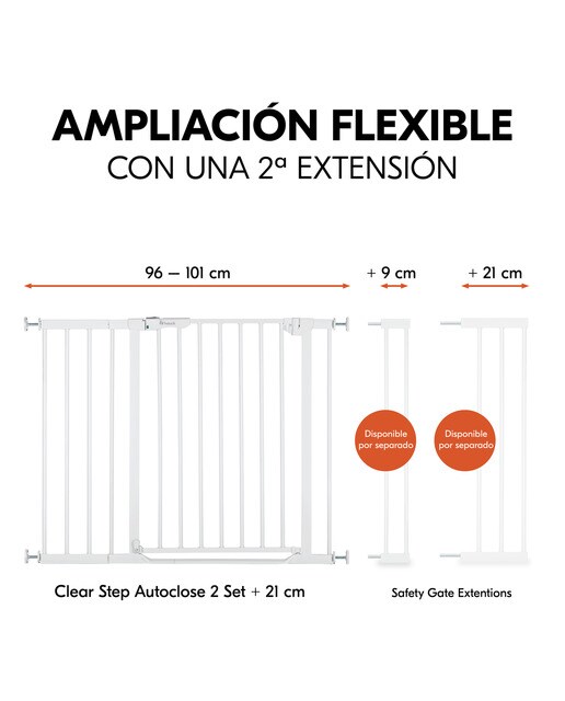 Barreira de Segurança sem Degrau Clear Step Autoclose 2 + Extensão 21 cm Branco-7