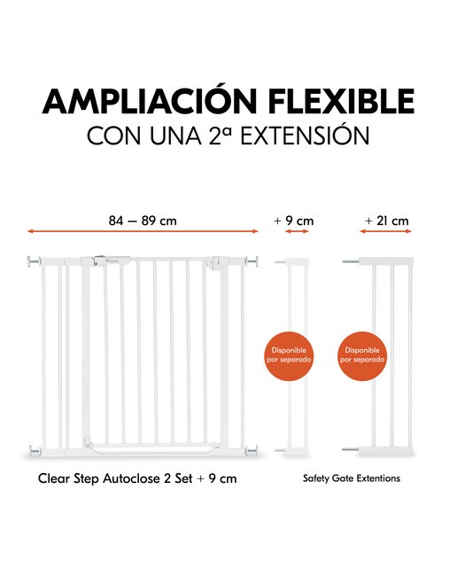Barreira de Segurança sem Degrau Clear Step Autoclose 2 + Extensão 9 cm Branco-7