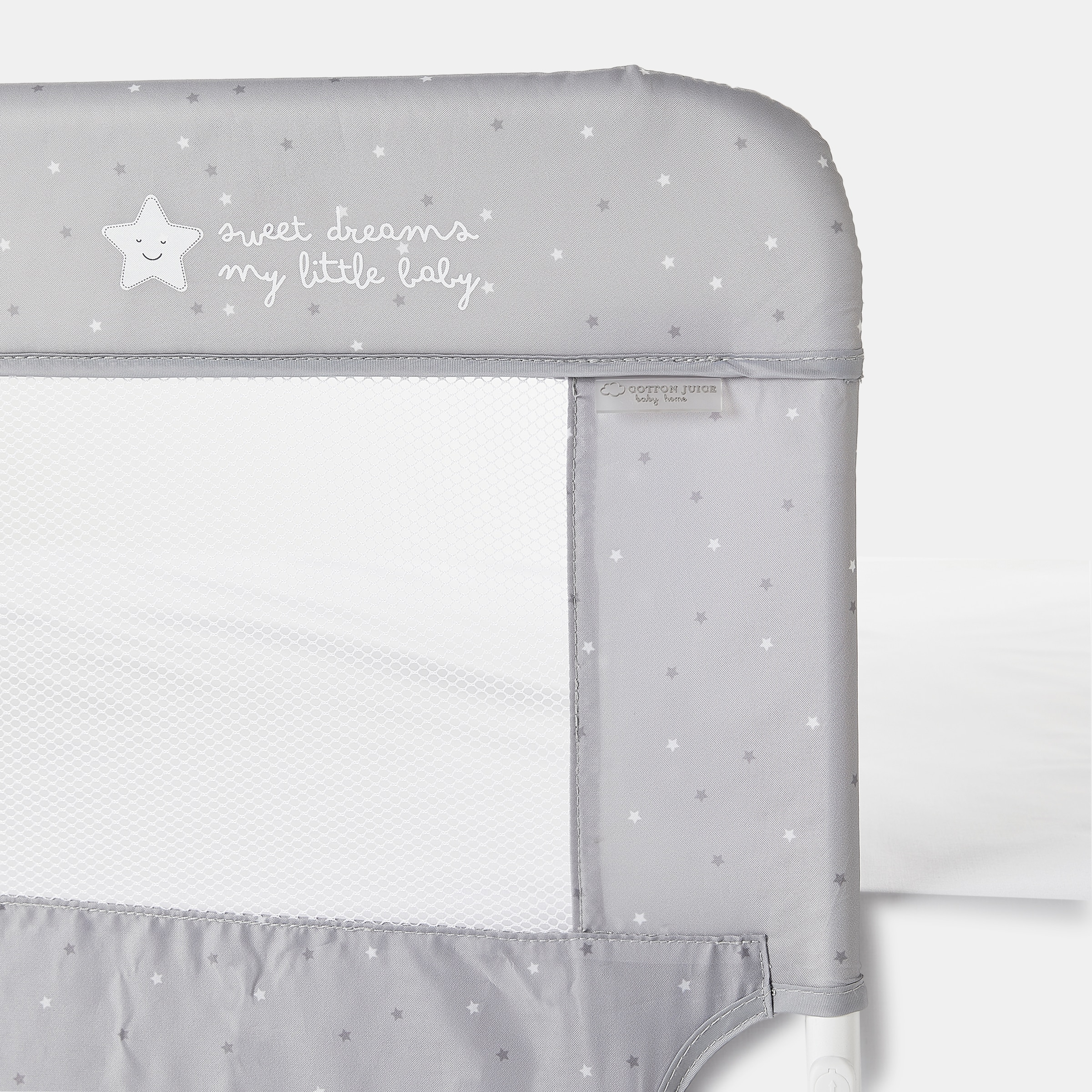 Barreira cama Estrelas - 150 cm Cinzento-3