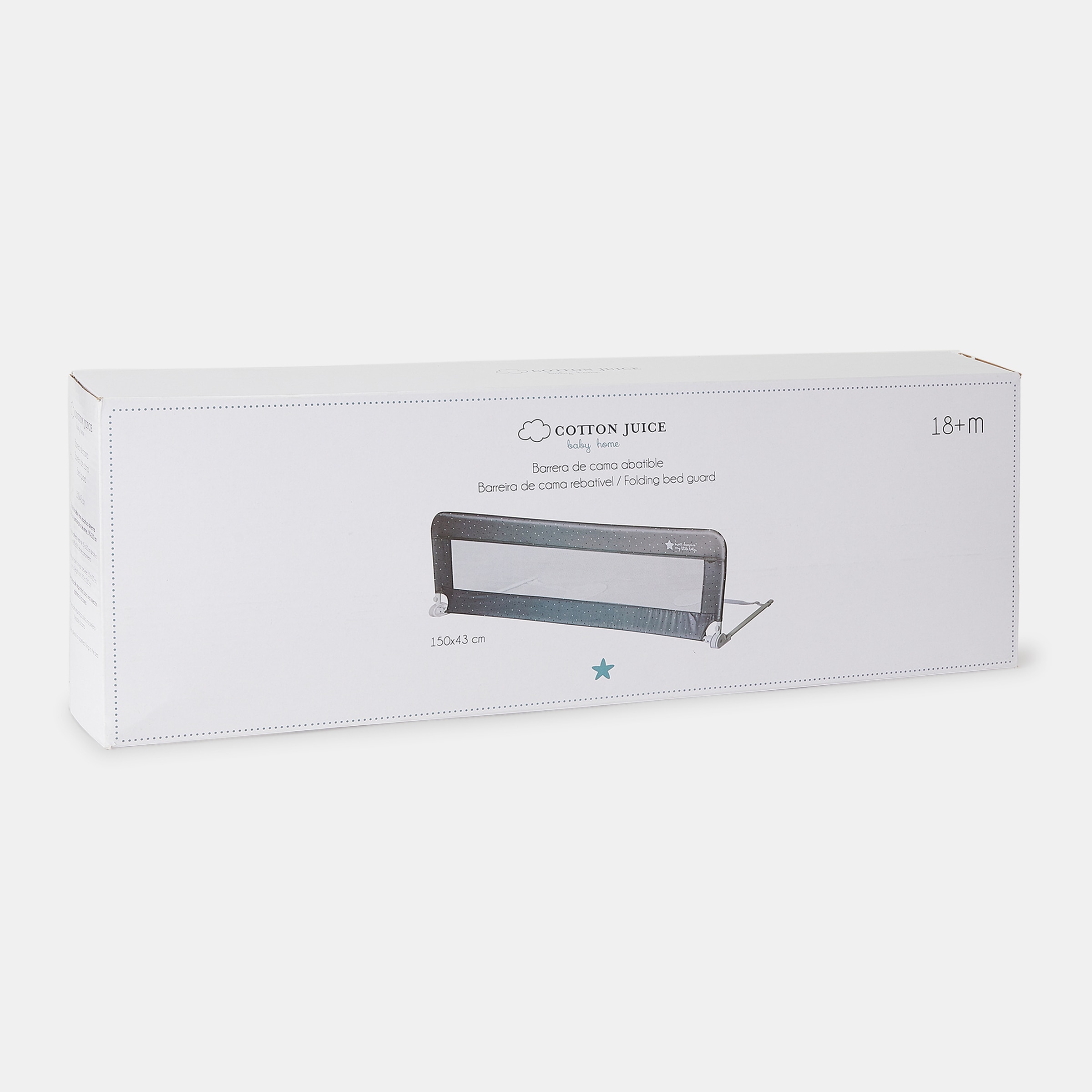 Barreira cama Estrelas - 150 cm Cinzento-6