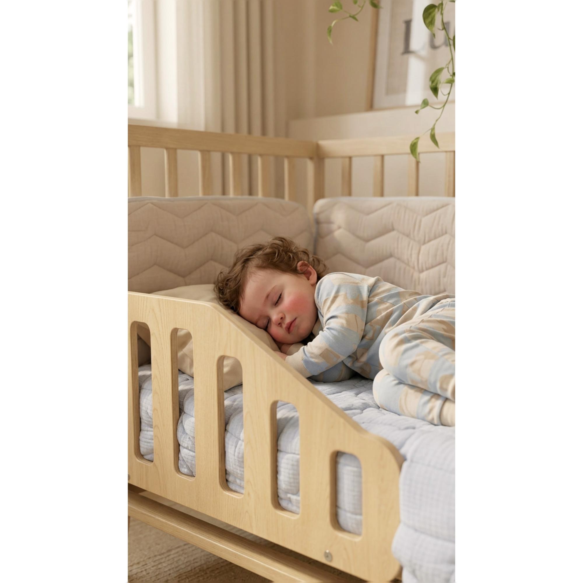 Barrera de seguridad para cuna de bebe Micuna Micussori - Natural Natural-3