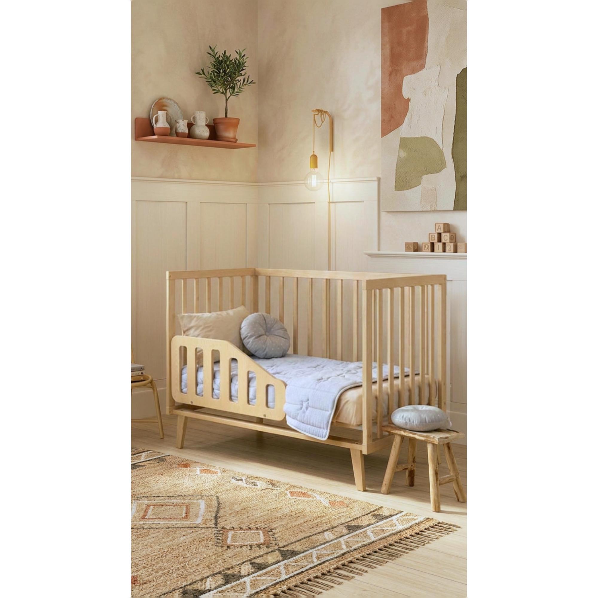Barrera de seguridad para cuna de bebe Micuna Micussori - Natural Natural-4