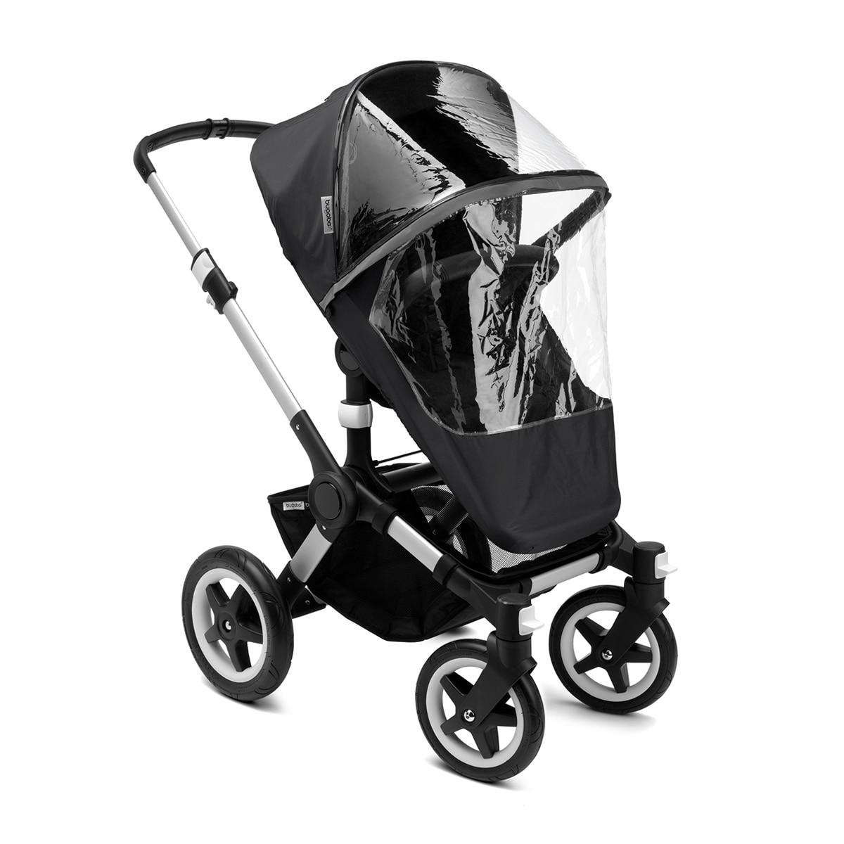 Imagem 0 de Protector de chuva de alta qualidade para carrinho de passeio e alcofa Donkey/Buffalo/Runner preto/transparente