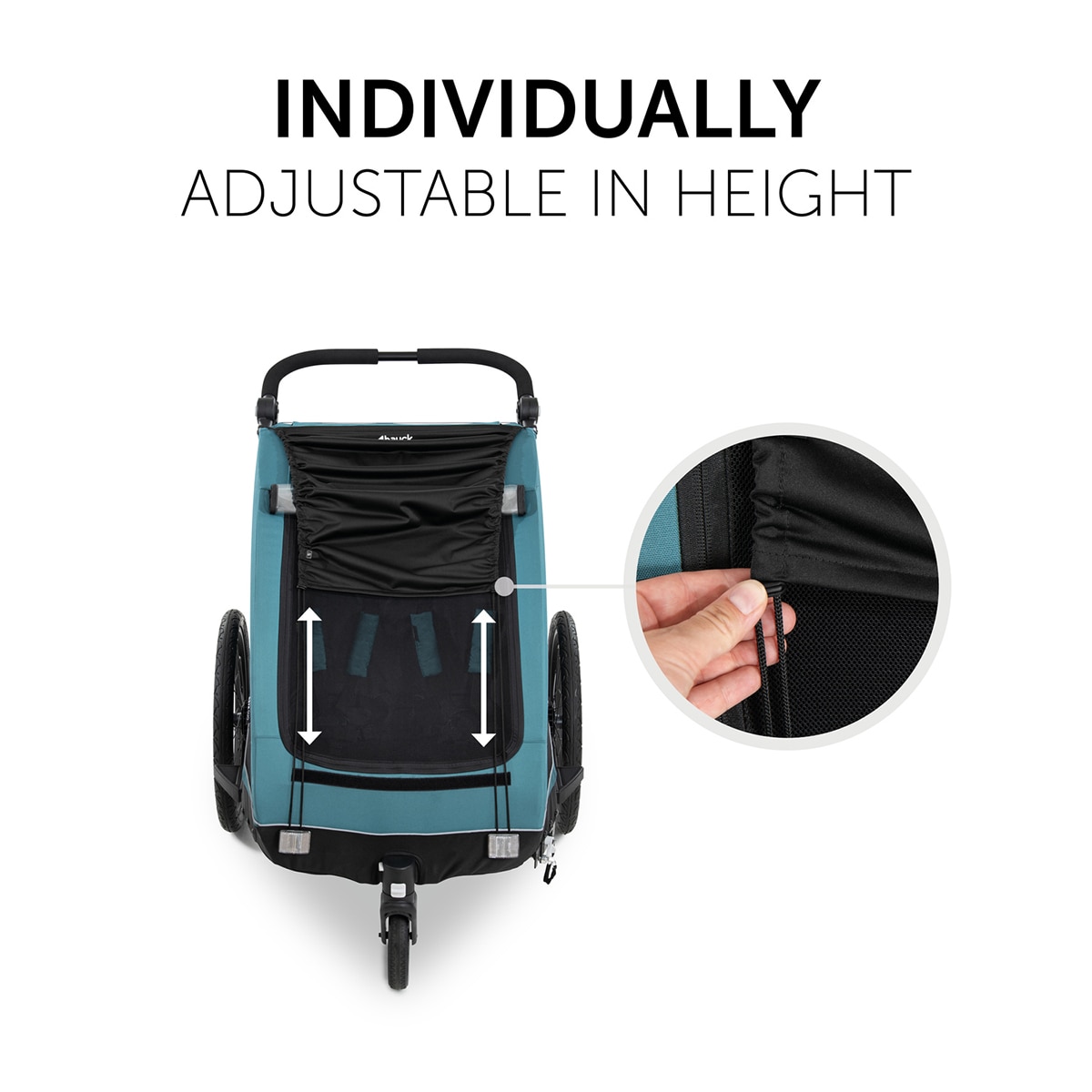Pala Solar Dryk Duo Bike Trailer Sunshade Black Preto-5