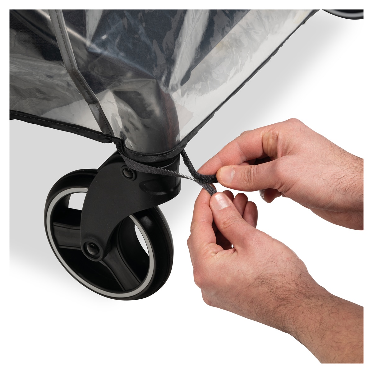 Protector de lluvia Pushchair Raincover Duo Gris claro Gris claro-12