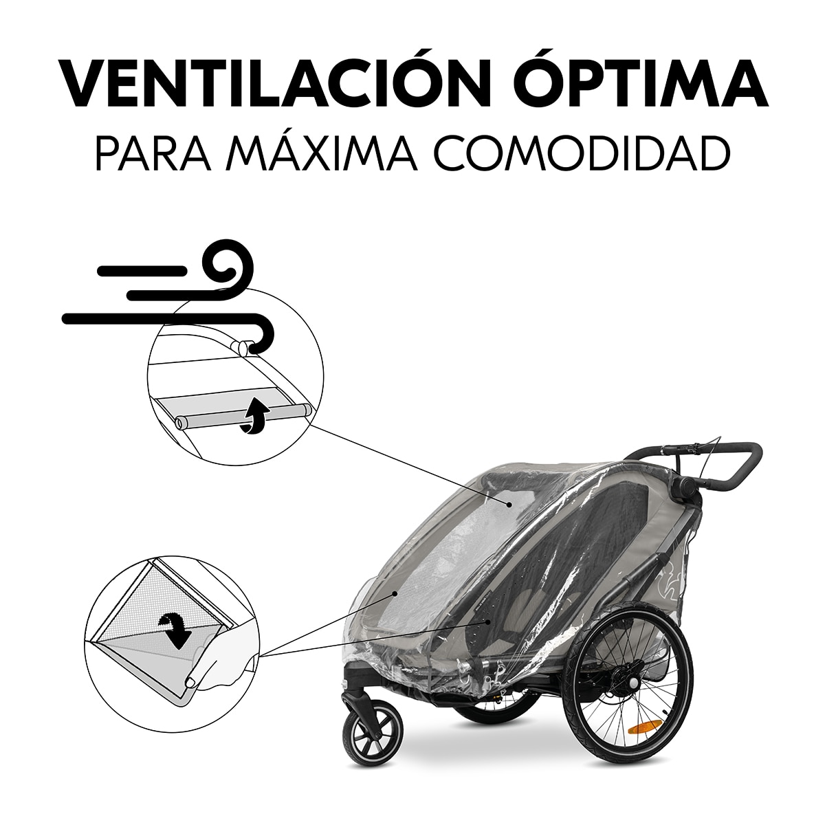 Capa de Chuva para Carrinho de Passeio Multifunções Bike N Walk Duo Multicolor-4