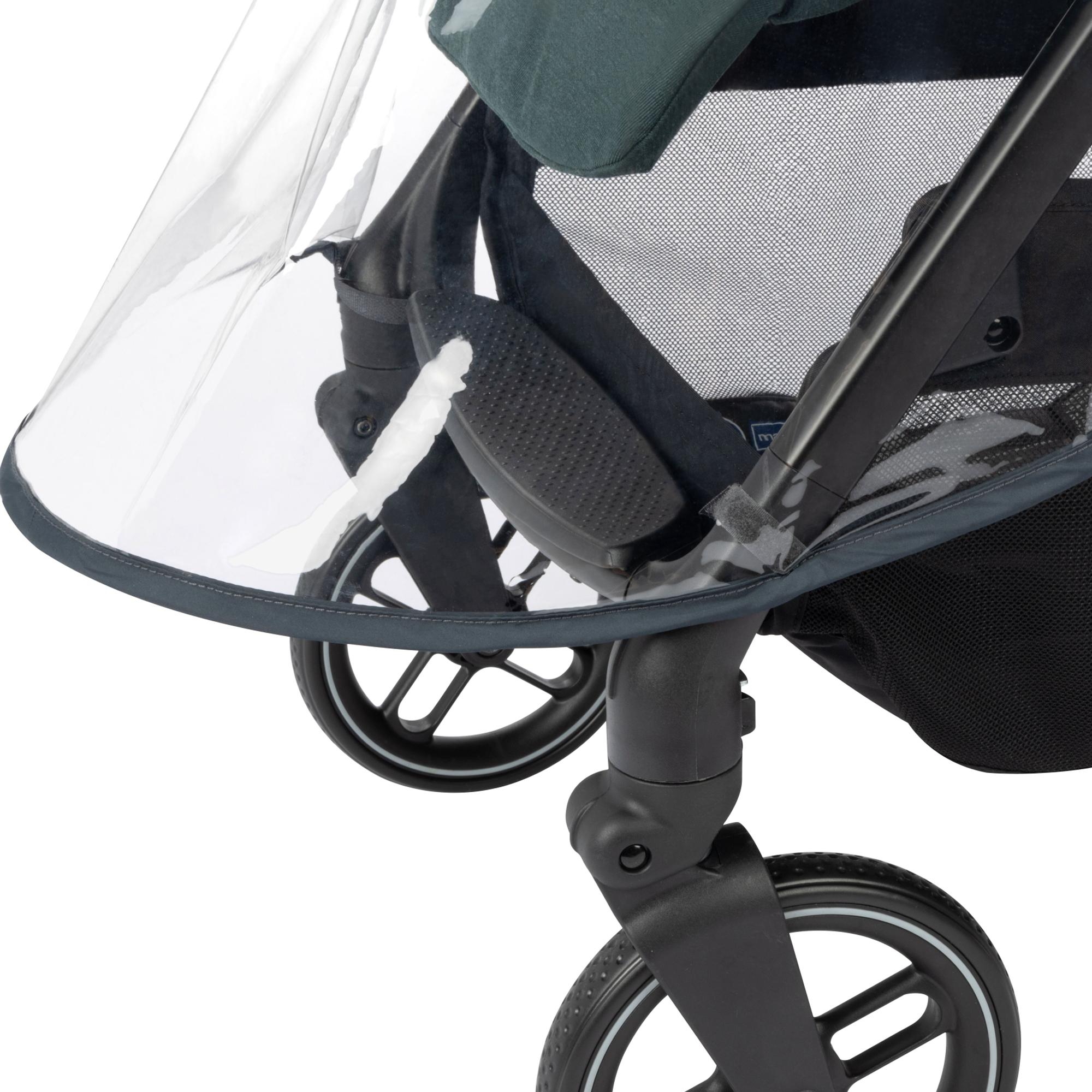 Protector de lluvia para sillas de paseo compactas - Negro Negro-6