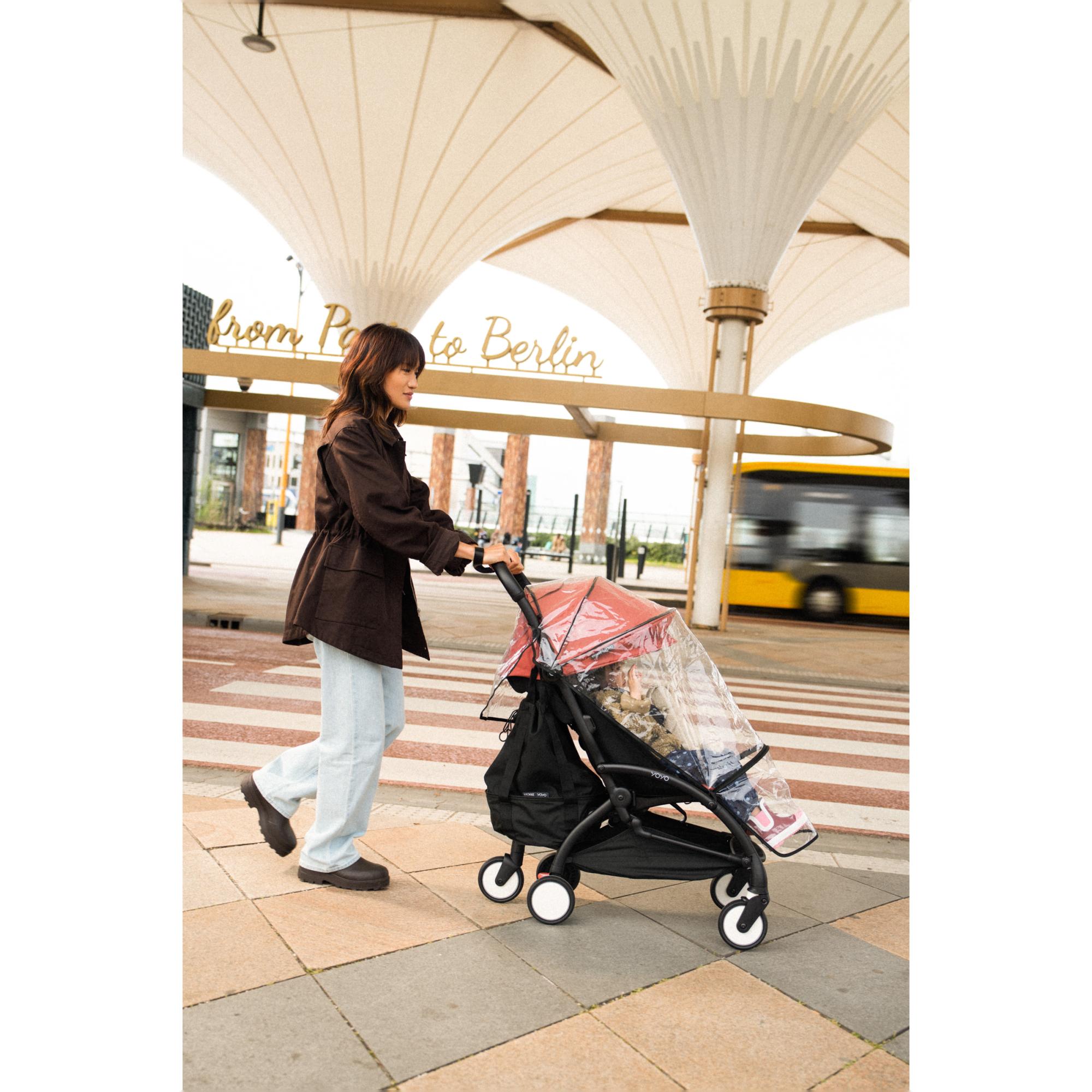 YOYO5® Protetor de Chuva para Carrinho de Passeio Brancos-3