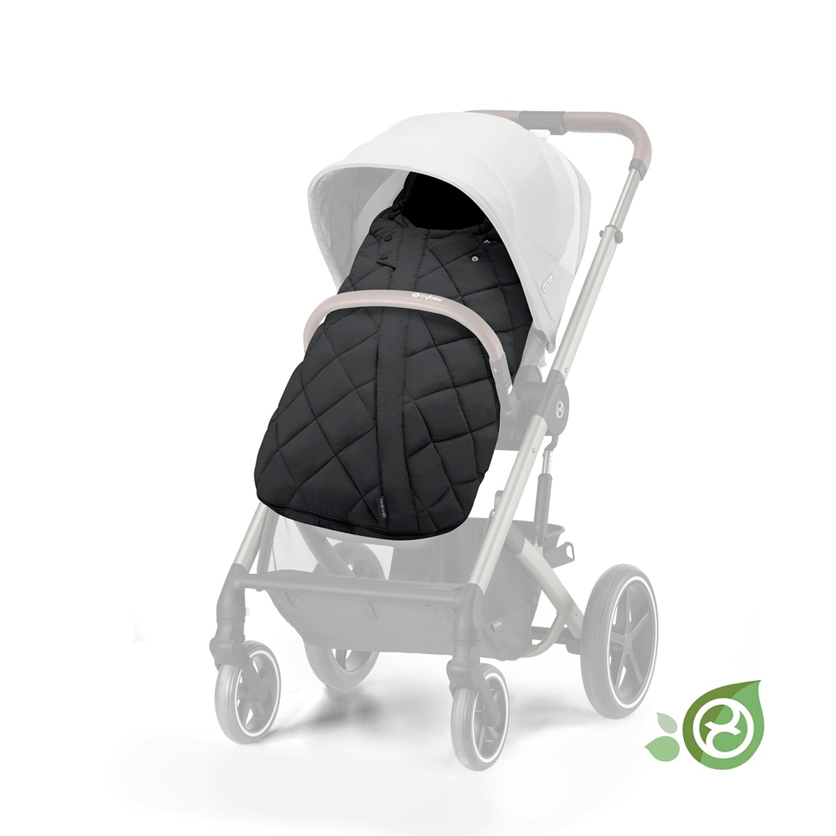 Saco cubrepiés universal compresivo CYBEX Snogga - Negro Negro-4