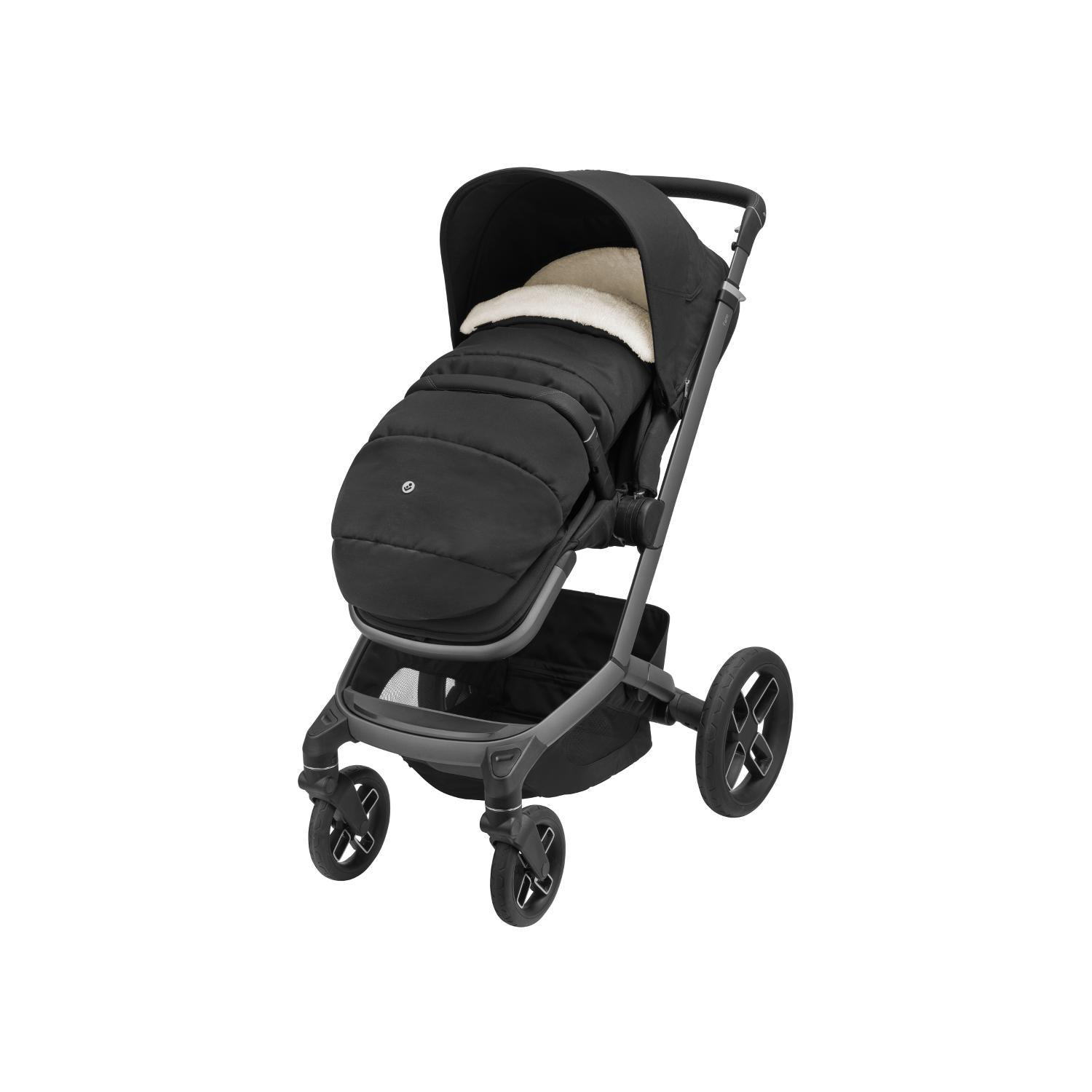 Saco de Inverno Tapa-Pés para Carrinho 2-IN-3 Preto-4