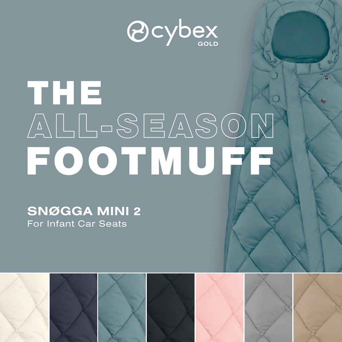 Saco cubrepiés universal compresivo CYBEX Mini Snogga 2 Rosa-2
