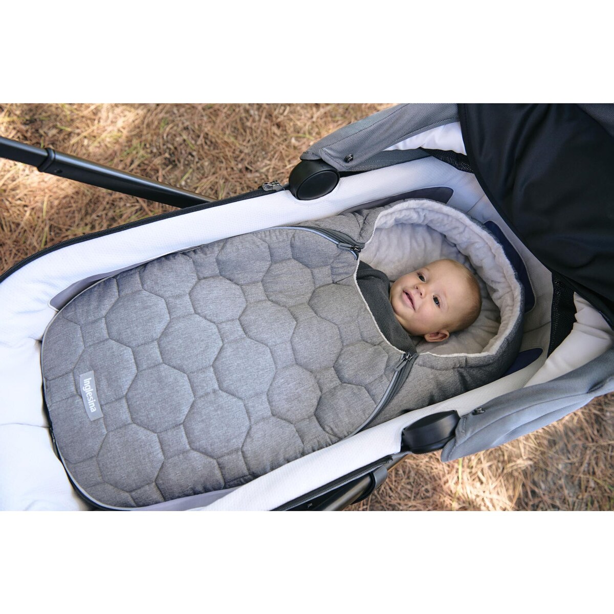 Saco de inverno alcofa Newborn Winter Footmuff Azul-marinho-4