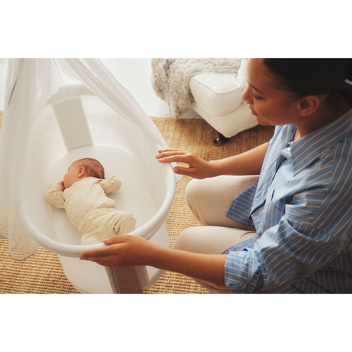 Mini berço branco Branco-3