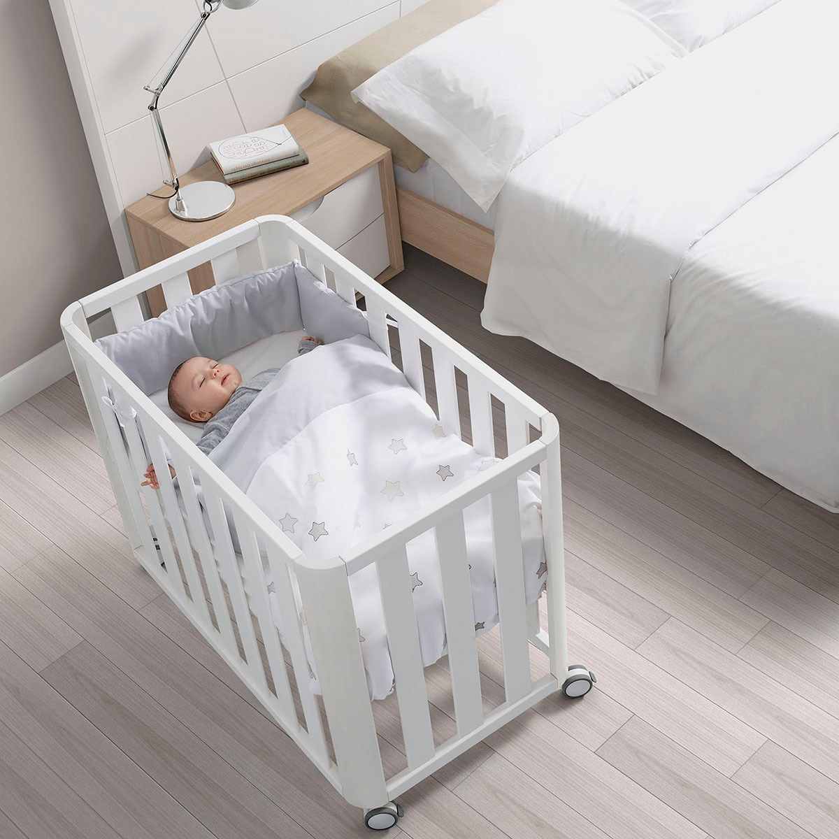 Mini-Berço de Co-Sleeping Doco Sleeping de Madeira 50x90 cm - Branco Branco-3