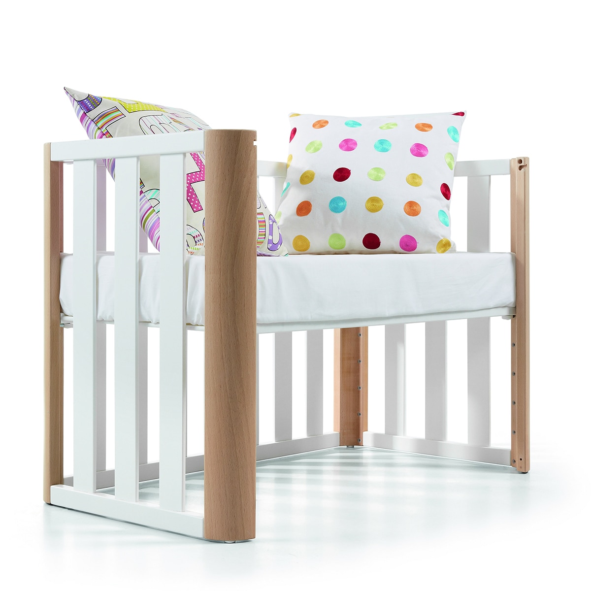 Minicuna de colecho (50 x 90 cm.) Cotinfant Doco Sleeping + colchón Air-foam - Blanco / Natural Blanco / Natural-2