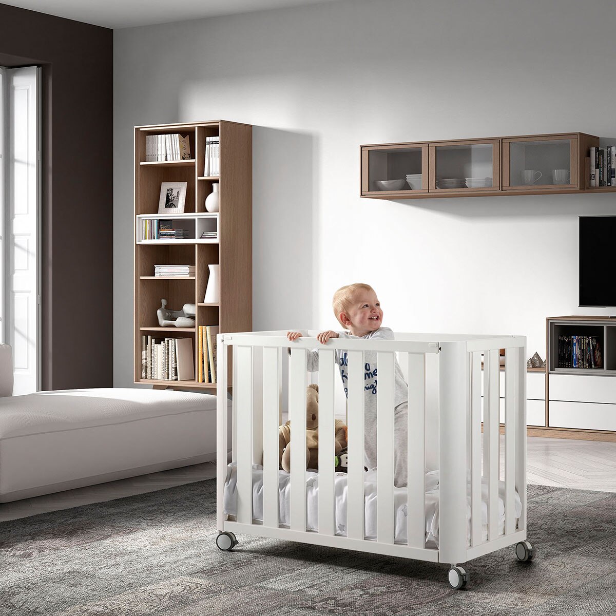 Minicuna/Cuna de colecho (50 x 90 cm.) Cotinfant Doco Sleeping blanco - Gris claro Gris claro-3
