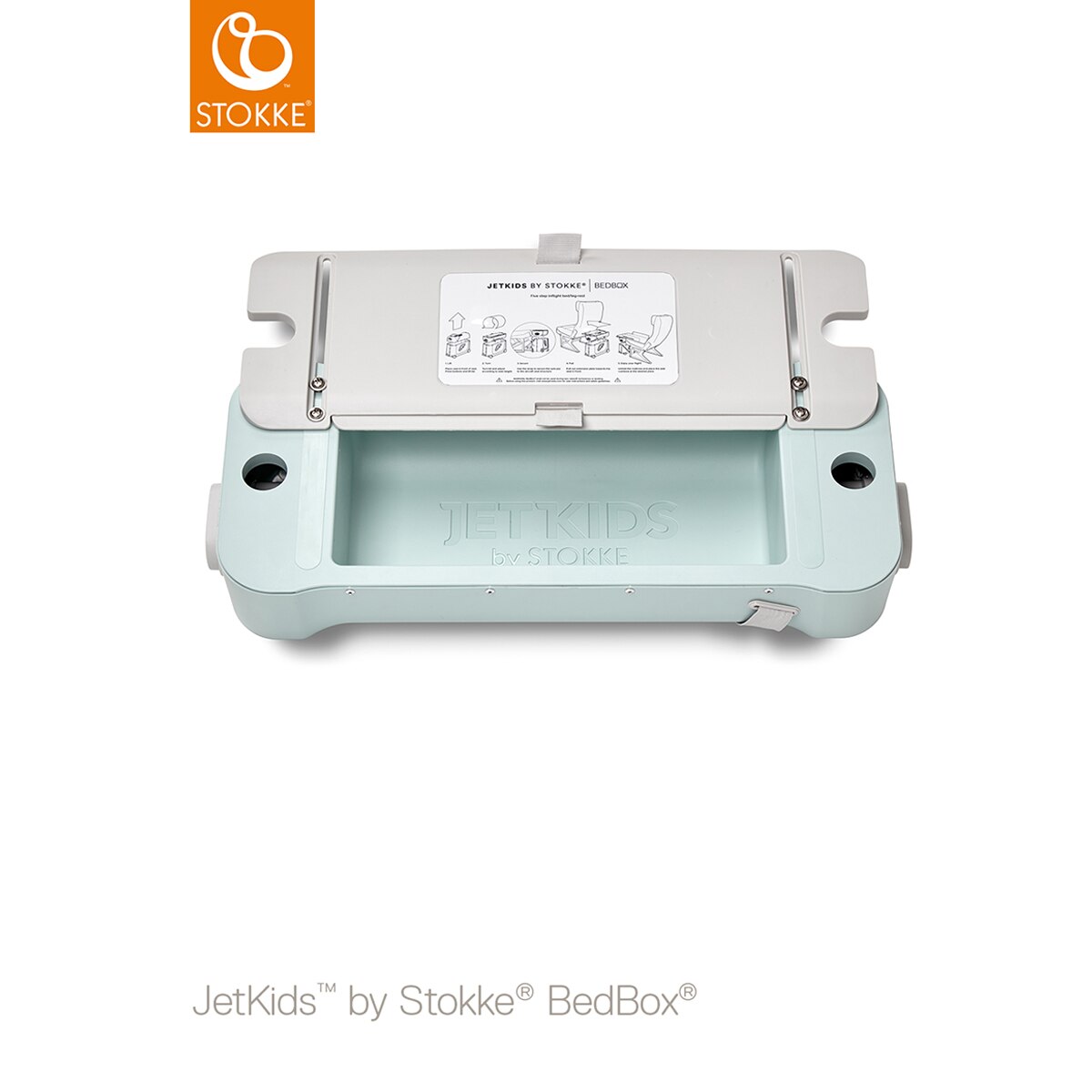 Maleta con cama de viaje Stokke Jetkids - Azul claro Verde-3
