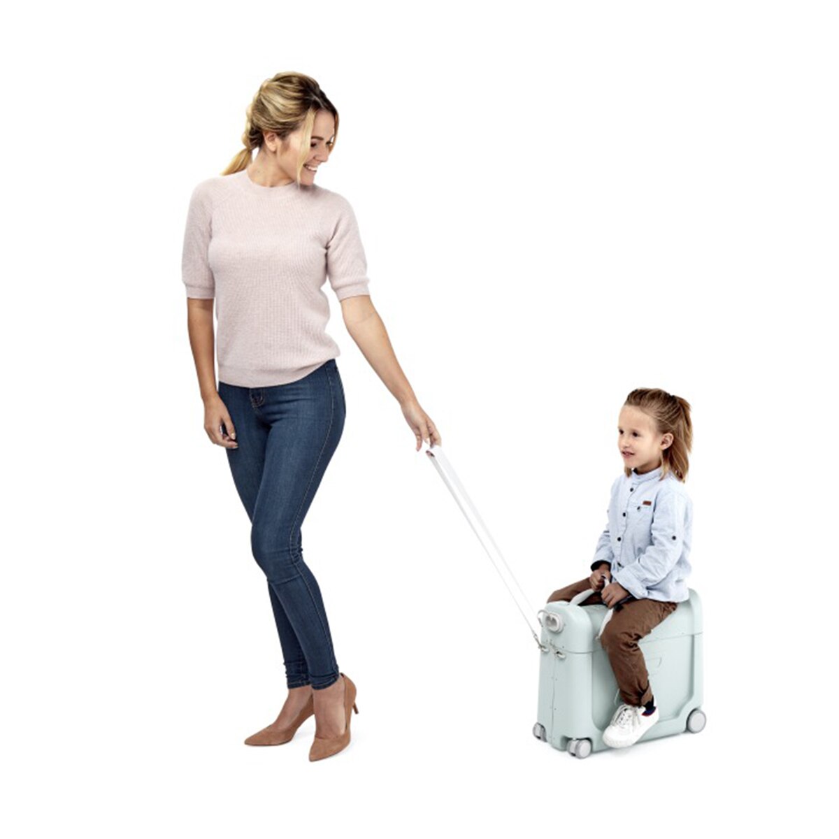 Maleta con cama de viaje Stokke Jetkids - Azul claro Verde-7