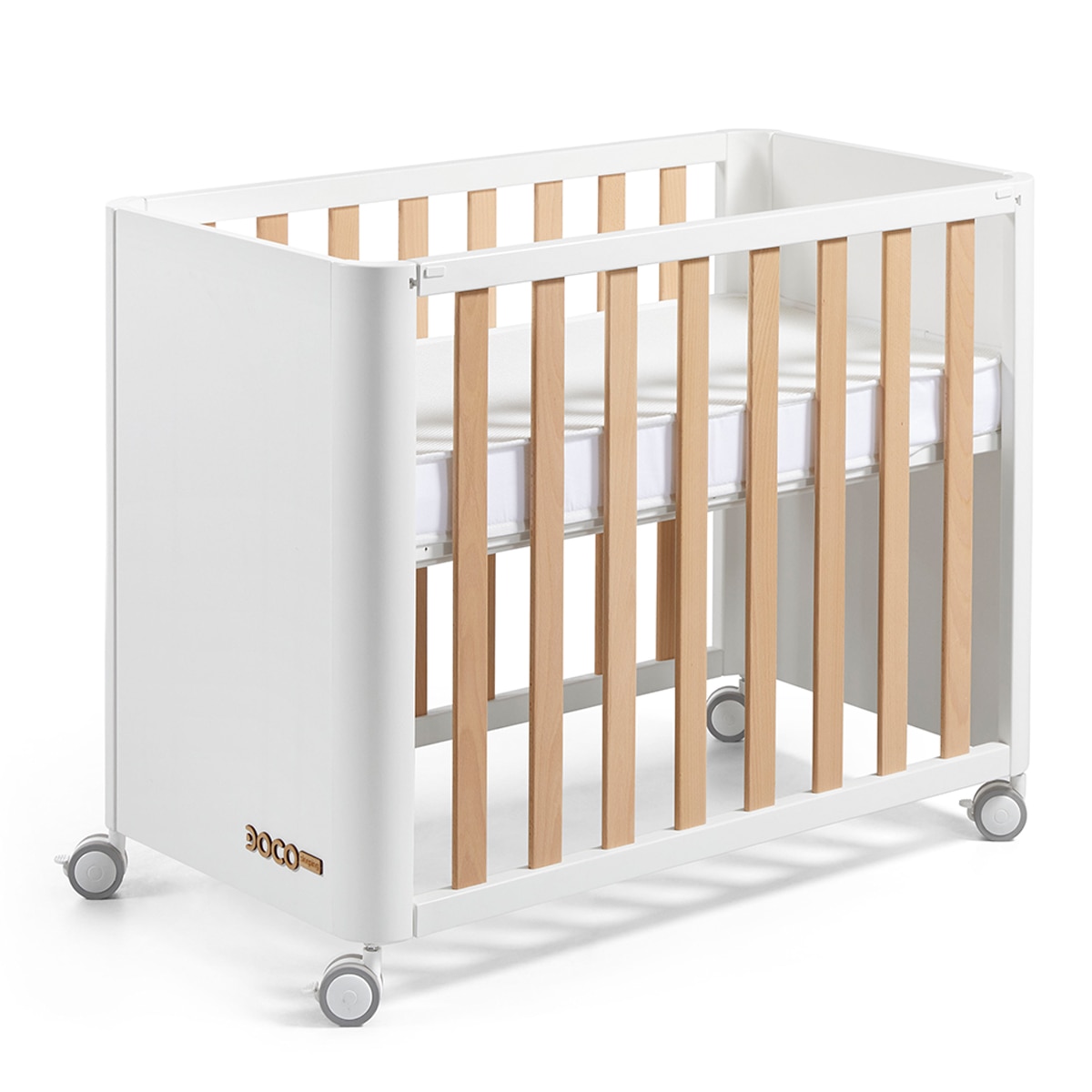 Miniberço de Co-Sleeping (90x50 cm) Doco Sleeping Style (Sem Colchão) - Branco/Natural Branco-1