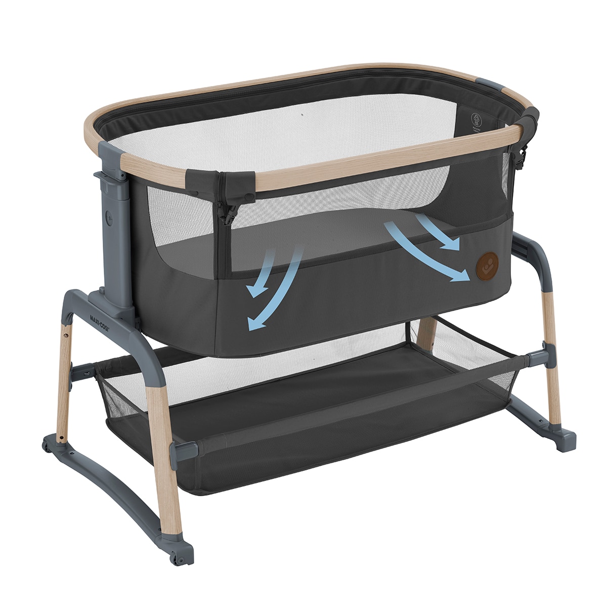 Mini-Berço de Co-Sleeping Iora Air Beyond Grey - Cinzento Cinzento-escuro-11