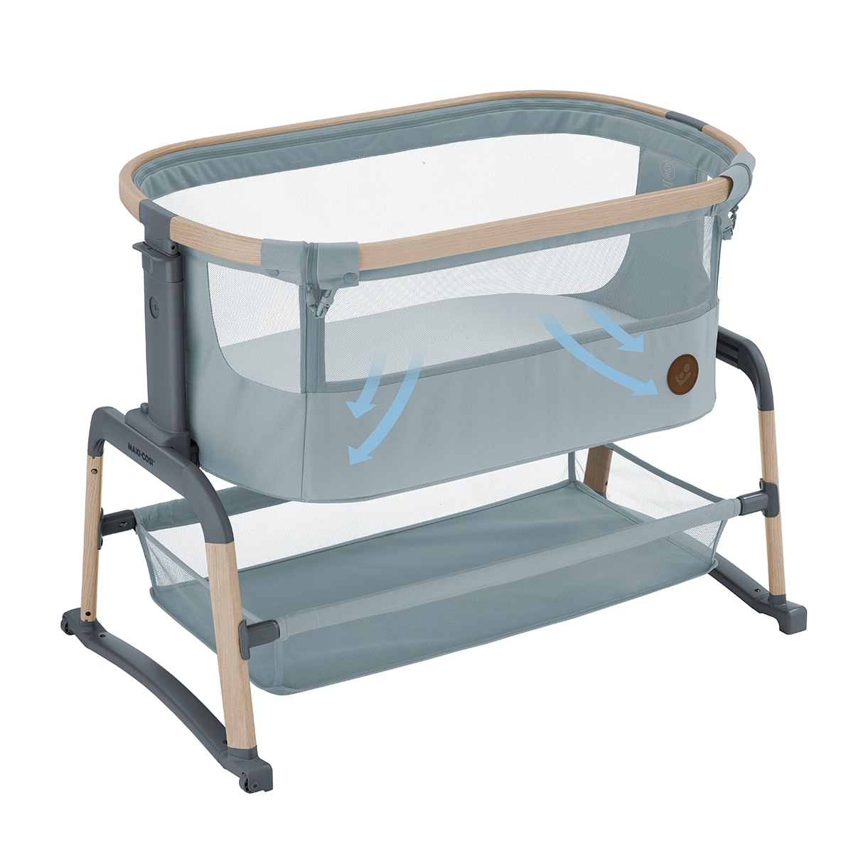 Mini-Berço de Co-Sleeping Iora Air Beyond Grey - Cinzento Cinzento-9