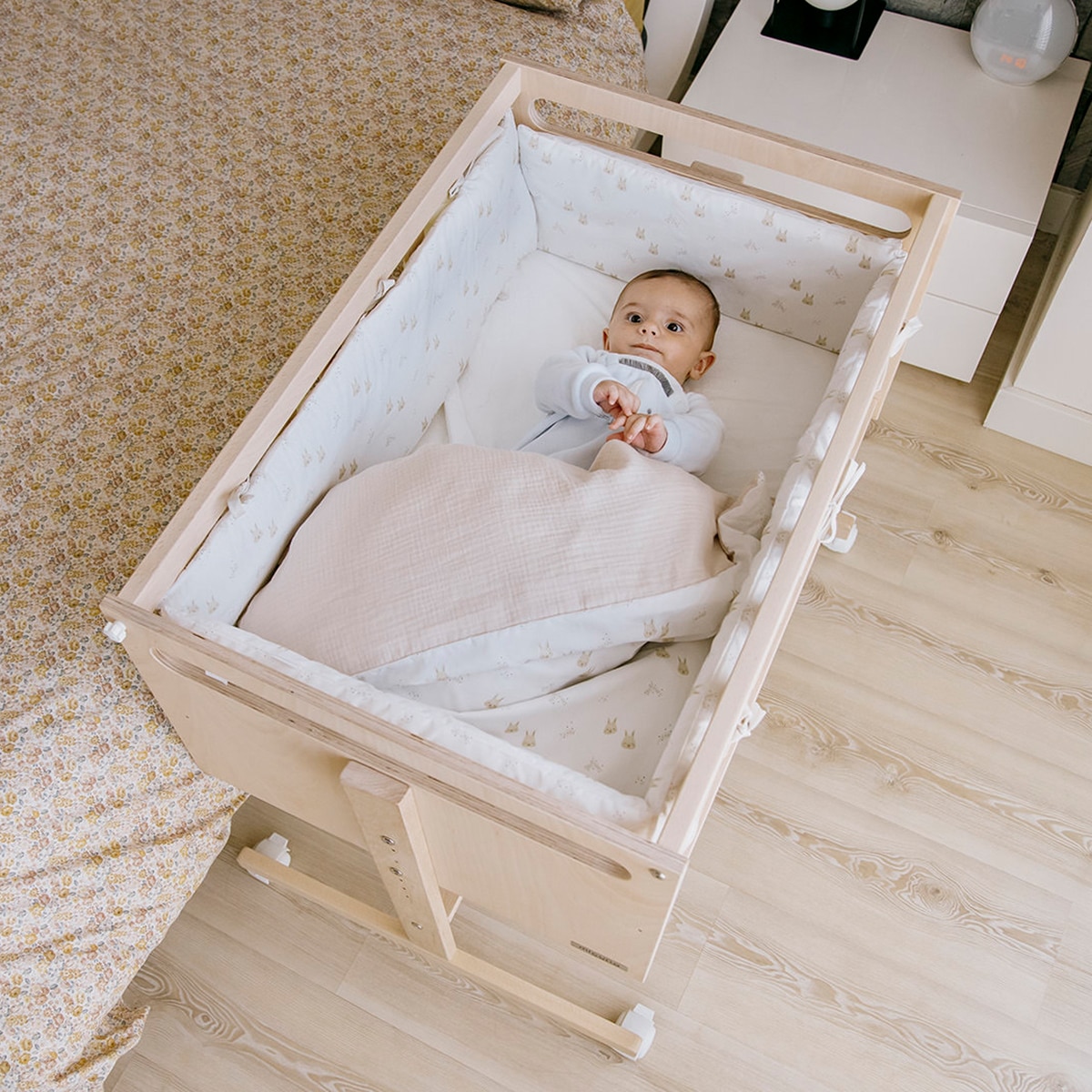 Miniberço de Co-sleeping Conversível You & Me - 80x50 cm Natural-5
