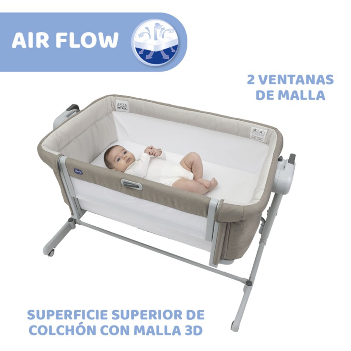 Imagen 4 de Minicuna de colecho Chicco Next2Me Magic Evo - Beige Beige