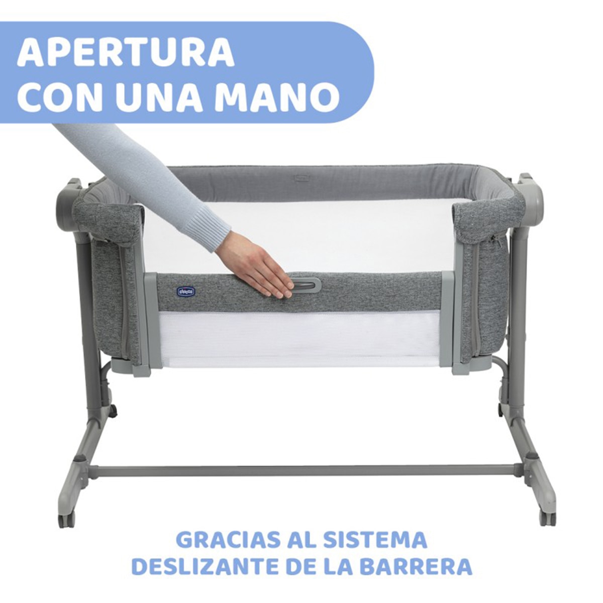 Minicuna de colecho Chicco Next2Me Magic Evo - Gris oscuro Gris oscuro-2