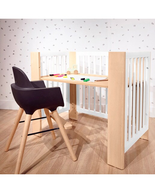 Miniberço de Co-sleeping Evolutiva Converbaby - 90x50 cm Branco Natural-4