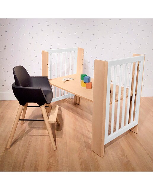 Miniberço de Co-sleeping Evolutiva Converbaby - 90x50 cm Branco Natural-5