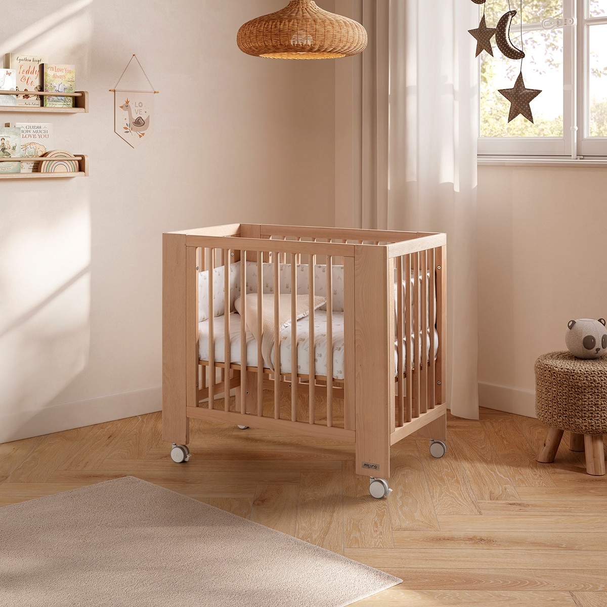 Miniberço de Co-sleeping Evolutiva Converbaby - 90x50 cm Natural-3
