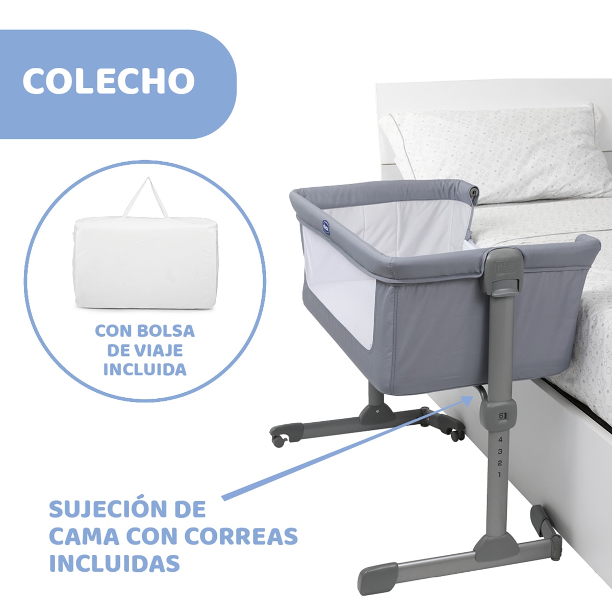 Berço de Co-sleeping Next2me Essential Cinzento-2