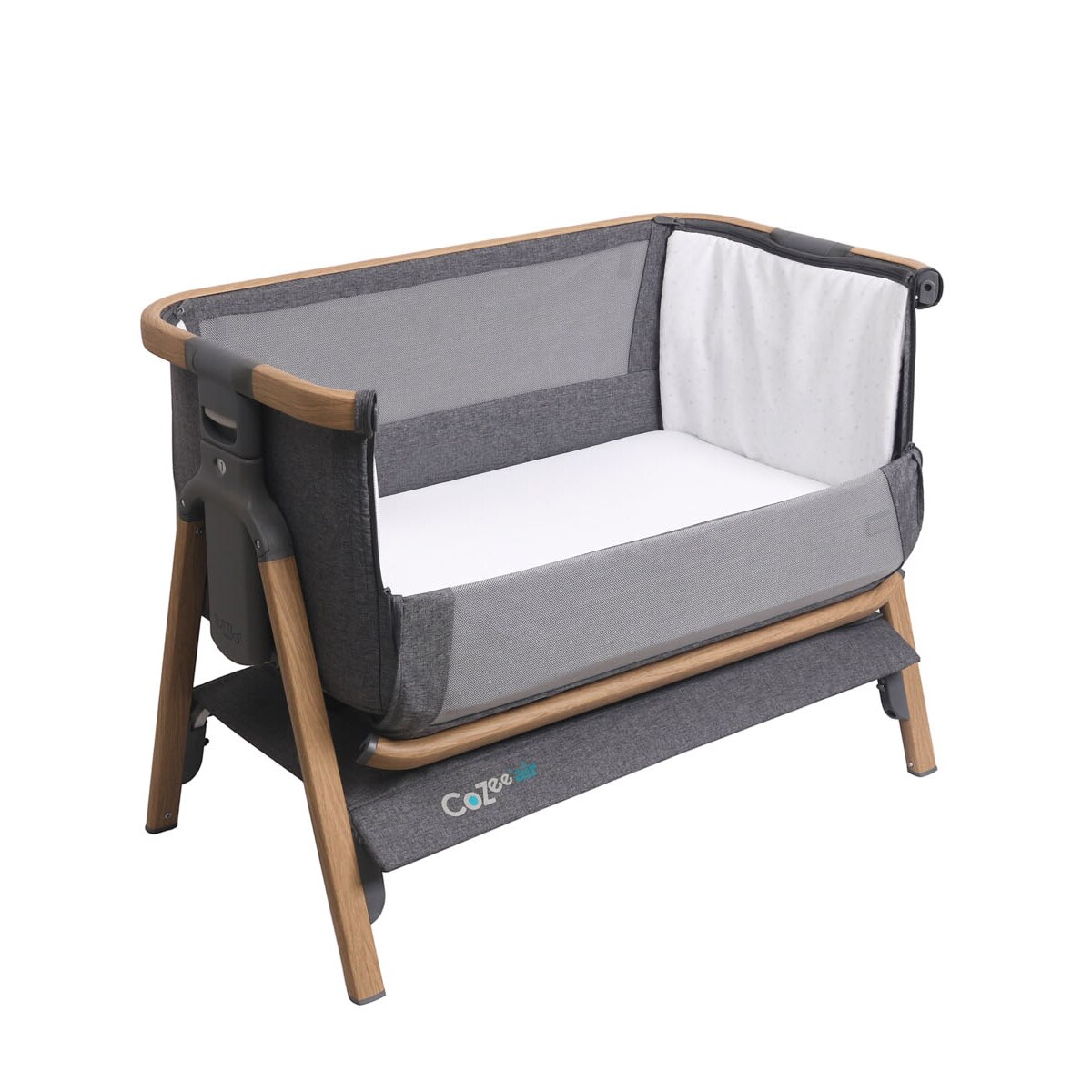 Mini-berço de Co-sleeping Cozee Oak Air Triangles Cinzento-escuro-2