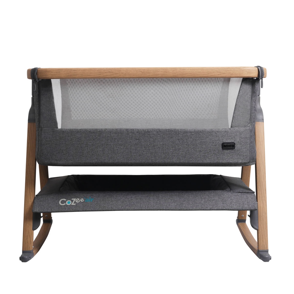 Mini-berço de Co-sleeping Cozee Oak Air Triangles Cinzento-escuro-5