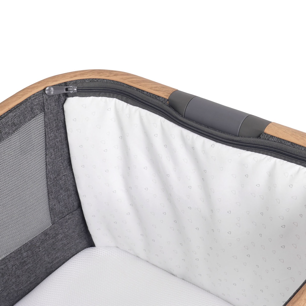 Mini-berço de Co-sleeping Cozee Oak Air Triangles Cinzento-escuro-7