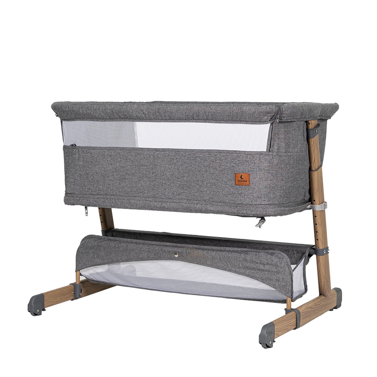 Mini Berço Evolutivo Somni 4 em 1 Cinzento-2