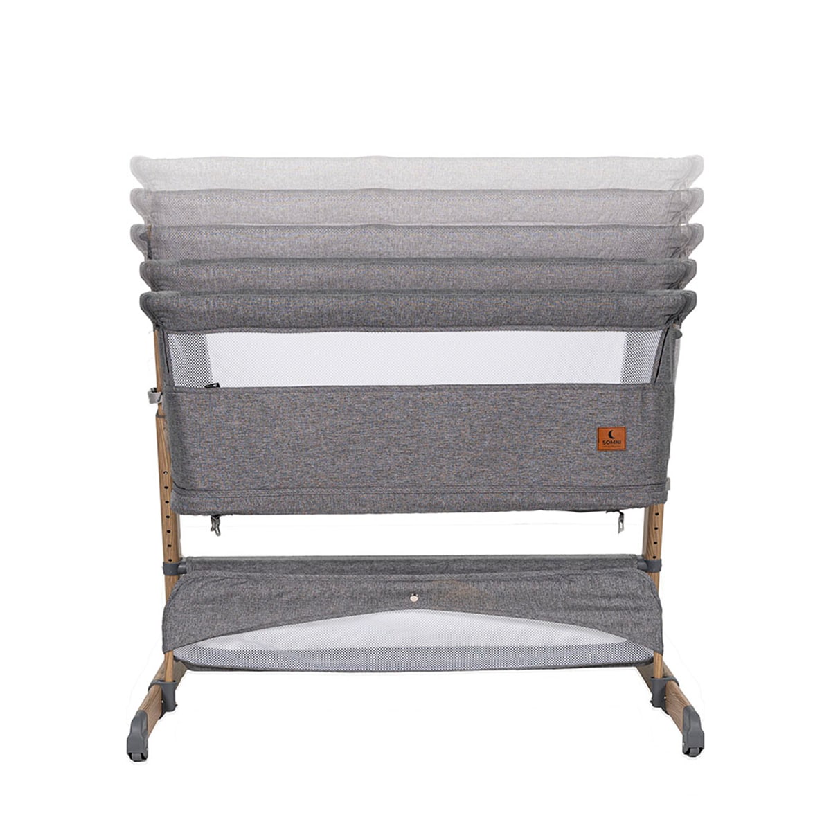 Mini Berço Evolutivo Somni 4 em 1 Cinzento-6